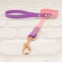 Waterproof Dog Collar And Lead Set Baby Pink/Amethyst, thumbnail 3 of 3