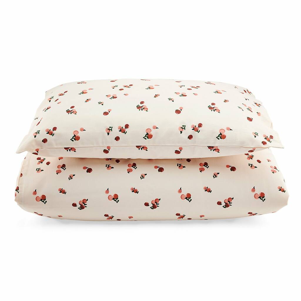 Single Organic Cotton Bedding Set Peaches By Avery Row