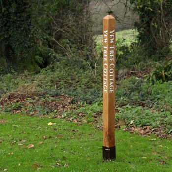 Engraved Garden Milestone Post, 3 of 12