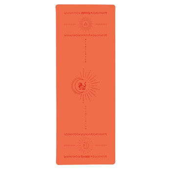 Leo Fire Sign Glowing Coral Yoga Mat, 2 of 10