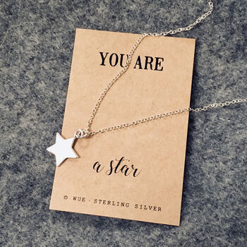 You Are A Star Silver Necklace, 2 of 6
