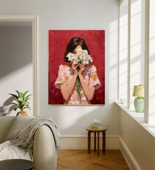Female Flower Portrait Art Print, 2 of 4