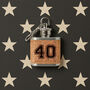 '40' Mini Cork Hip Flask Keyring | Special Birthday | 40th Birthday, thumbnail 1 of 2