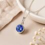 Personalised September Birthstone Necklace In Sterling Silver, thumbnail 2 of 11