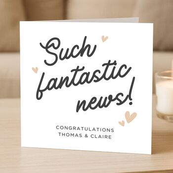 Congratulations Fantastic News Card For Couple, 3 of 8