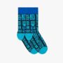Tribal Blue Socks, thumbnail 1 of 3
