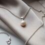 Sterling Silver Round Pearl Pendant Necklace, thumbnail 1 of 4