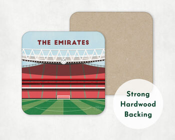 Contemporary Football Stadium Coaster Gift, Mix And Match Set, 3 of 4