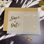 Gold Foil Save The Date Calendar Vellum Invites, thumbnail 4 of 11