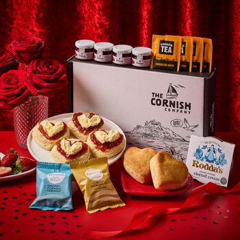 Love Heart Cream Tea Hamper Valentine's Gift For Her |, 2 of 4