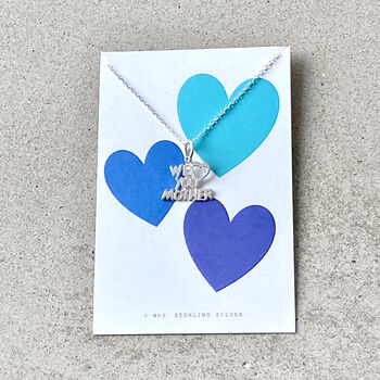 Silver Love You Mother Necklace. Gift For Mum, 7 of 9