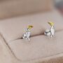 Sterling Silver Tiny Toucan Bird Stud Earrings, thumbnail 3 of 12