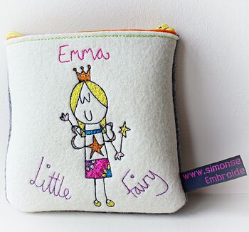 Personalised Embroidered Little Fairy Purse, 7 of 12