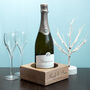 Personalised Solid Oak Champagne Holder, thumbnail 3 of 8