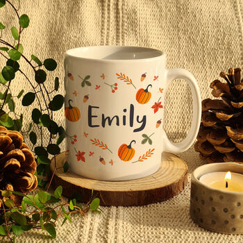 Personalised Pumpkin Autumn Mug, 4 of 4
