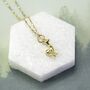 Gold Plated Sterling Silver Bambi Necklace, thumbnail 2 of 4