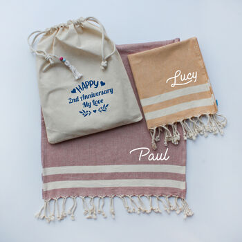 Personalised Cotton Kitchen Apron And Kitchen Towels, 8 of 11