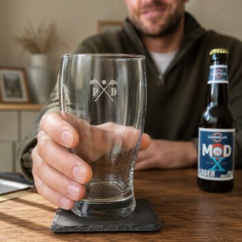 Personalised Golf Pint Glass And Coasters Gift Set For Golfers, 5 of 12