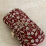 Handcrafted Maroon Silk Clutch Bag, thumbnail 2 of 10