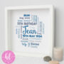 Personalised 70th Birthday Word Art Gift For Her, thumbnail 5 of 5