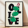 Olive Art Print – Hand Drawn Textured Illustration And Bold Typography Food Poster, thumbnail 1 of 6