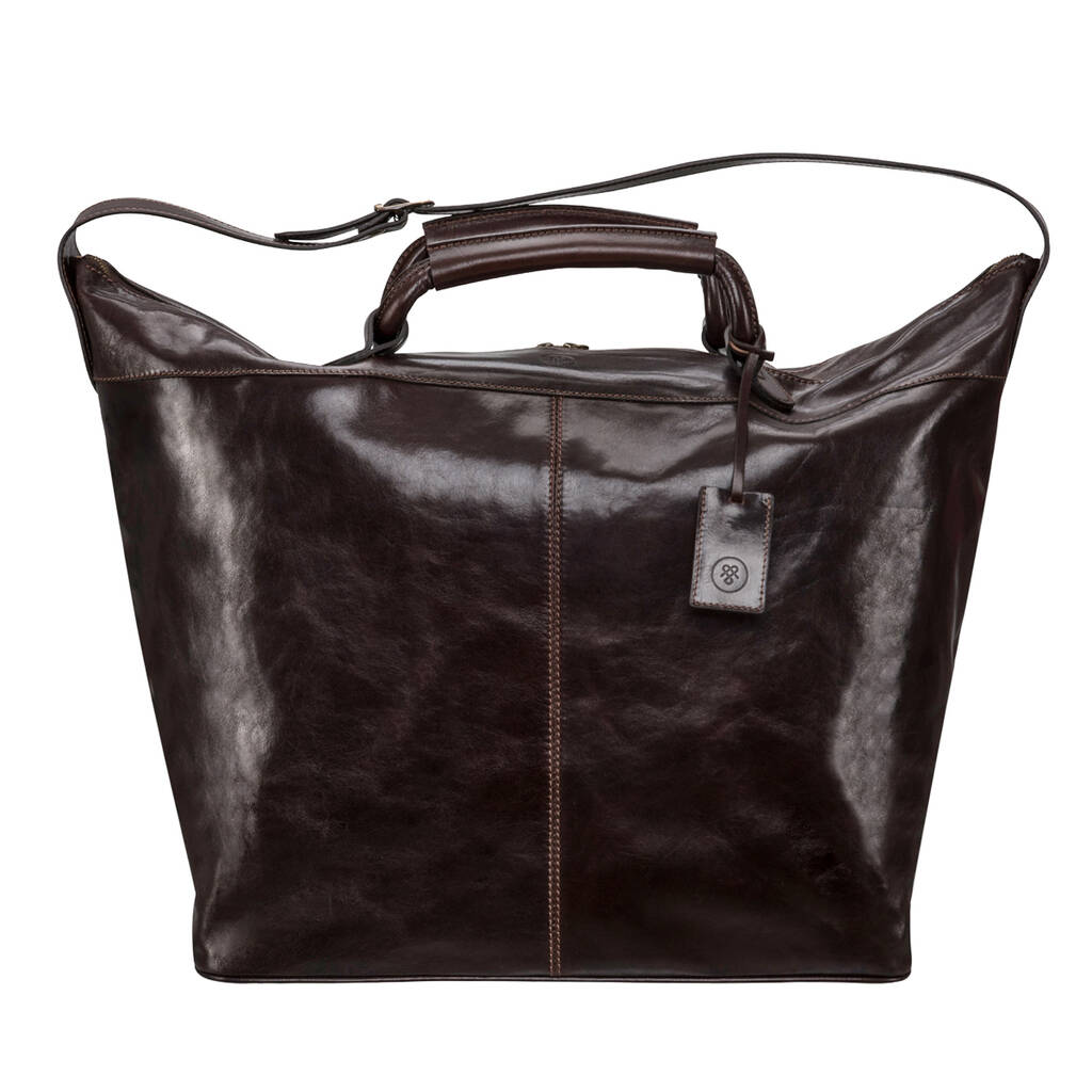 The Finest Italian Leather Travel Bag. 'The Fabrizio' By Maxwell-Scott