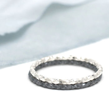 Sterling Silver Dainty Rings. Stackable Ring Set, 3 of 12