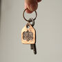 9th Anniversary Copper 'Tag' Keyring. Handmade Anniversary Gift, thumbnail 8 of 10