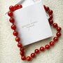 Carnelian Natural Stone Beaded Necklace, thumbnail 1 of 3