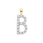 Fine Diamond 9ct Solid Gold Initial Letter Pendant Necklace, thumbnail 3 of 12