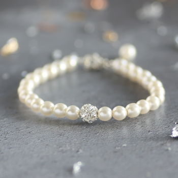 Pearl And Crystal Glitterball Bracelet, 4 of 9