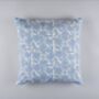 Amritsar Floral Pattern Block Print Blue Cushion Cover, thumbnail 3 of 6