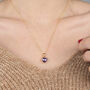 Heart Amethyst February Birthstone Necklace, thumbnail 2 of 5