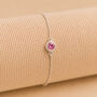 Personalised Sterling Silver October Birthstone Tourmaline Bracelet, thumbnail 1 of 10