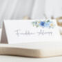 Wedding Place Cards Blue Floral, thumbnail 1 of 4