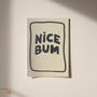 Nice Bum Bathroom Print, thumbnail 7 of 7