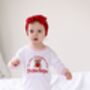 My First Valentines Embroidered Personalised Bear Checked Pyjamas, thumbnail 2 of 7