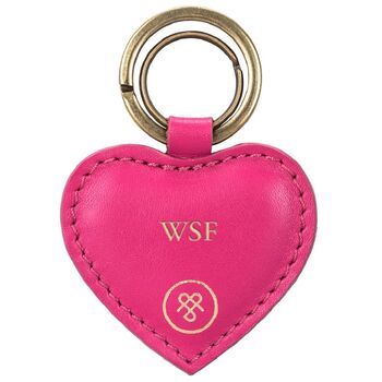 Personalised Heart Shaped Leather Key Ring 'Mimi Nappa', 2 of 12