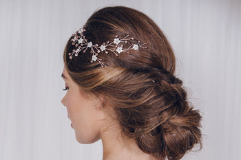 Small Gold, Silver Or Rose Gold Wedding Hair Vine Ivy, 4 of 12