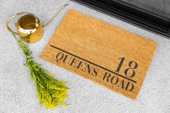 Personalised Coir Doormat With House Number And Street Name, 9 of 11