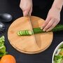 Black Solid Bamboo Salad Wooden Bowl With Server Set, thumbnail 7 of 8