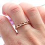 Pablo Delicate Scalloped 9ct Rose Gold Ring, thumbnail 1 of 4