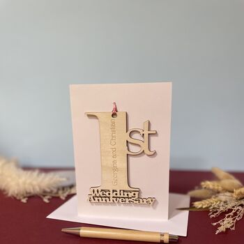 Personalised 1st Anniversary Card, 7 of 7