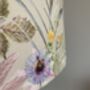 Colourful Flowers With Sage Green Cotton Lampshade, thumbnail 4 of 6