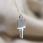 Sterling Silver Key Necklace Small, thumbnail 3 of 6