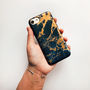 Gold Chrome Black Marble iPhone Case, thumbnail 1 of 2