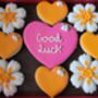 Personalised Hearts And Flowers Cookies Add Your Own Message Good Luck, Thank You, Anniversary, Birthday, Milestone, Get Well, thumbnail 1 of 5