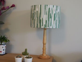 Abstract Green Lines Handmade Lampshade, 5 of 9