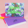 Box Of Five Different Coloured Botanical Birthday Cards, thumbnail 6 of 9
