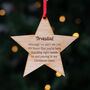 Personalised Wooden Christmas Star Memorial Bauble, thumbnail 6 of 7